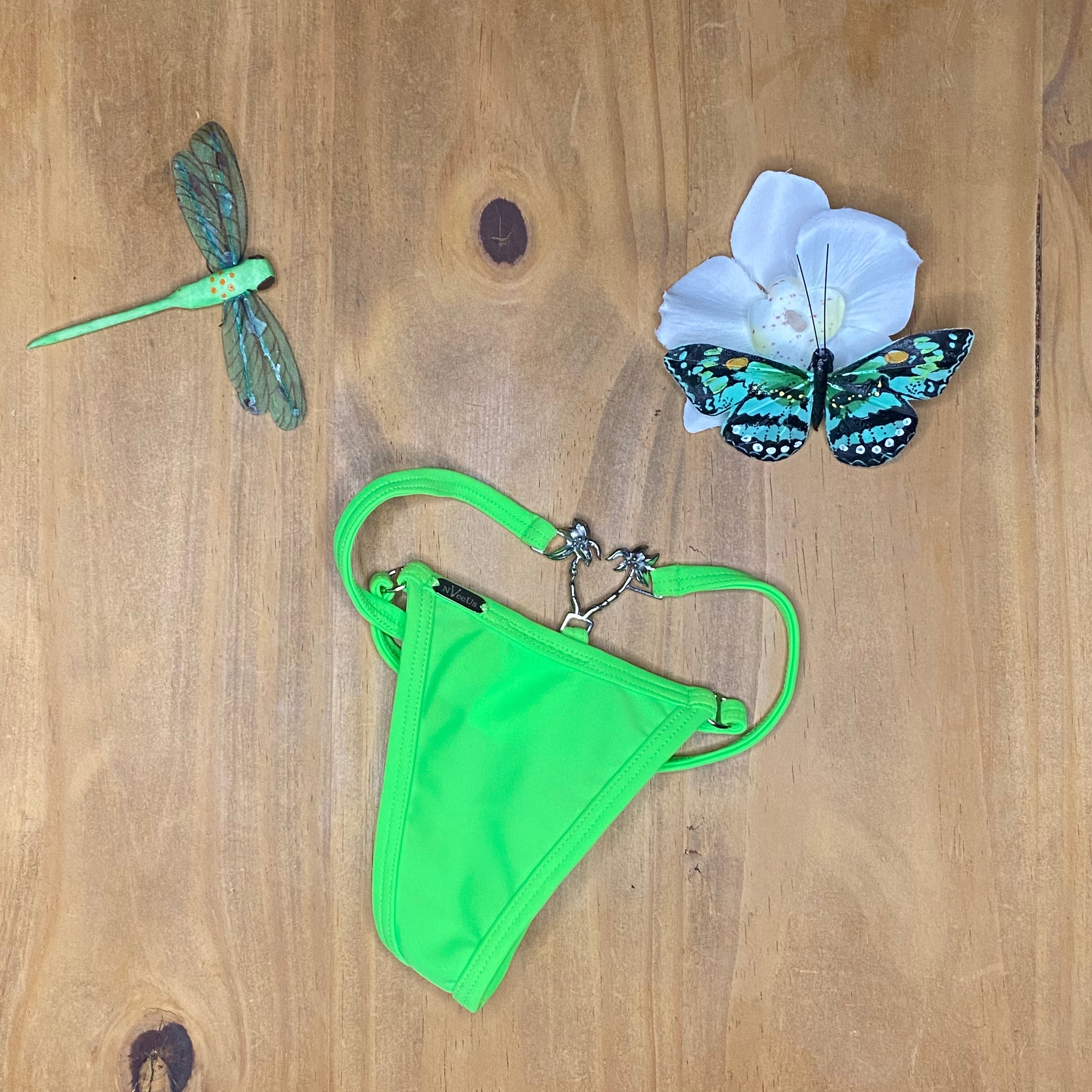 Palm Jewel Thong Bikini Bottom